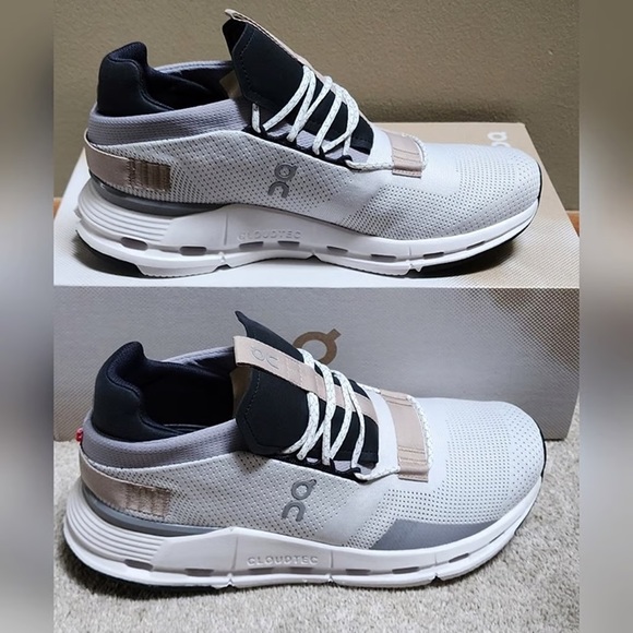 ON Running Cloudnova Women Shoes White Sand - Picture 2 of 7